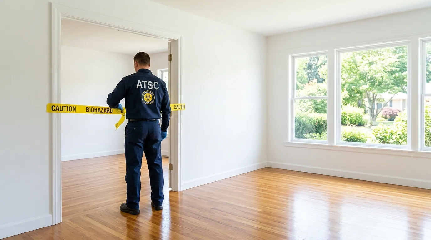 Certified biohazard cleanup crew performing Crime Scene Cleanup in Alhambra